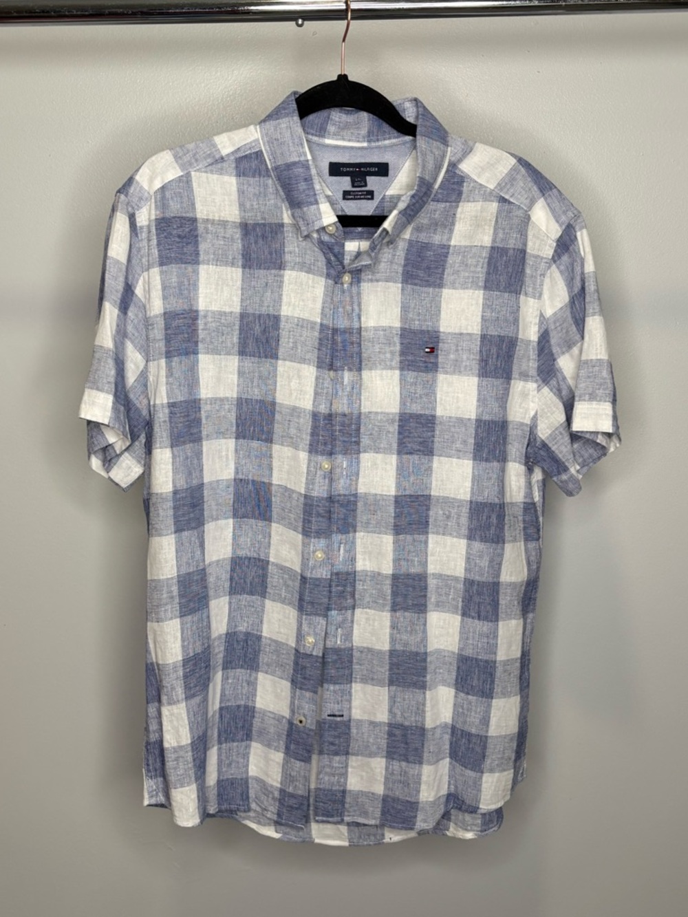 Tommy Hilfiger Checked Short-Sleeve Button-Down Shirt